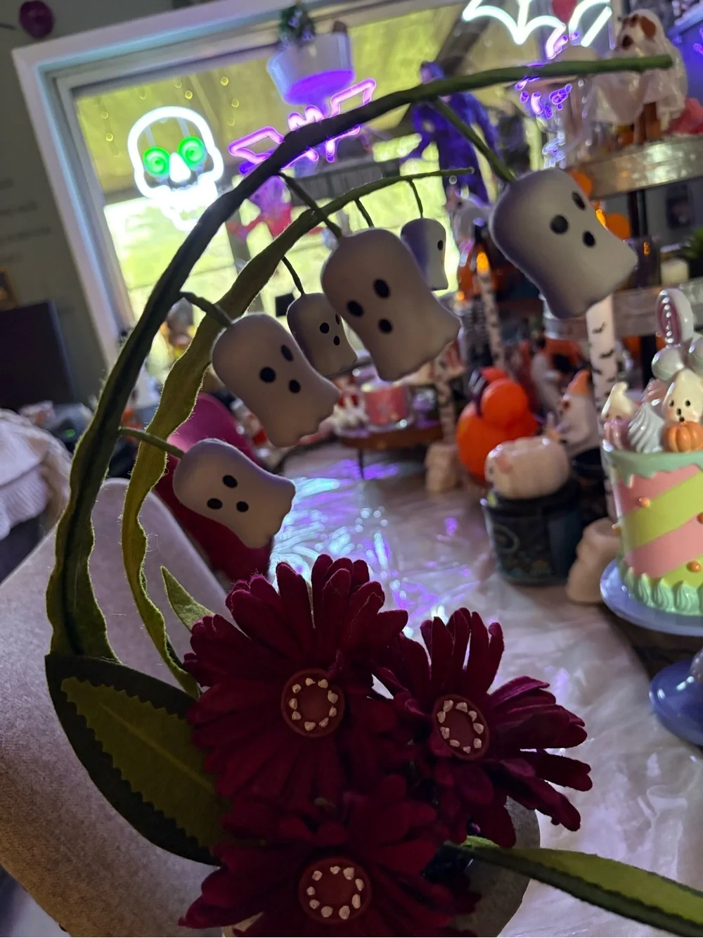 Hyde & EEK! Ghoulish Garden Boo Bells Halloween Artificial Plant RARE